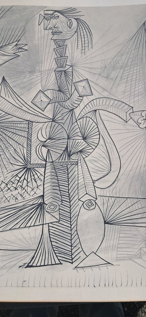 Pablo Picasso les baigneuses au crabe 1938 ancien tirage vers 1970 Cubisme Mougins  -photo-5