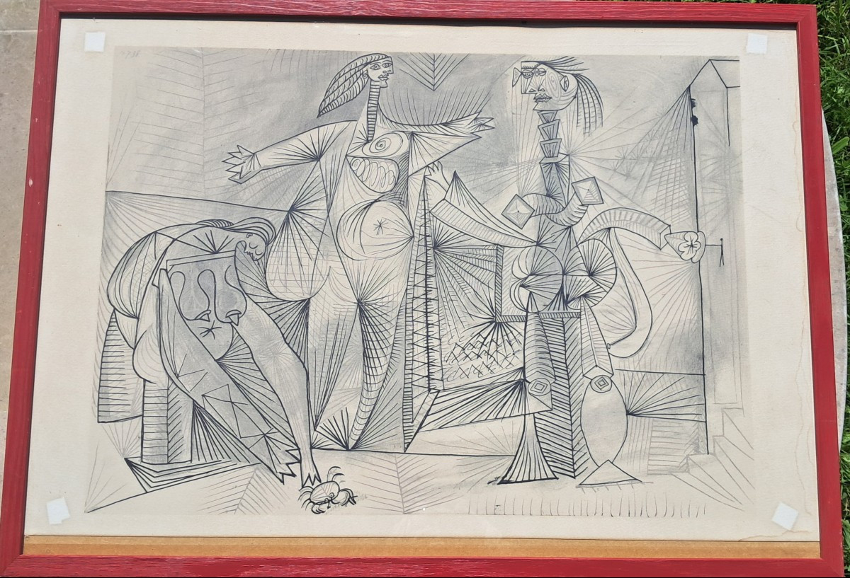 Pablo Picasso les baigneuses au crabe 1938 ancien tirage vers 1970 Cubisme Mougins  