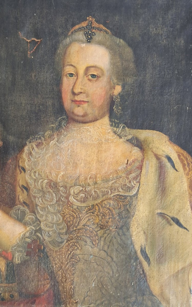 Portrait 18th Century Empress Catherine II Of Russia Russian Queen Noble Nobility Royal Jewels-photo-2