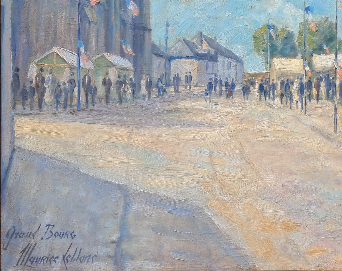 Tableau Creuse School Of Crozant Grand Bourg Maurice Leblanc National Holiday Merry-go-round Flags-photo-2