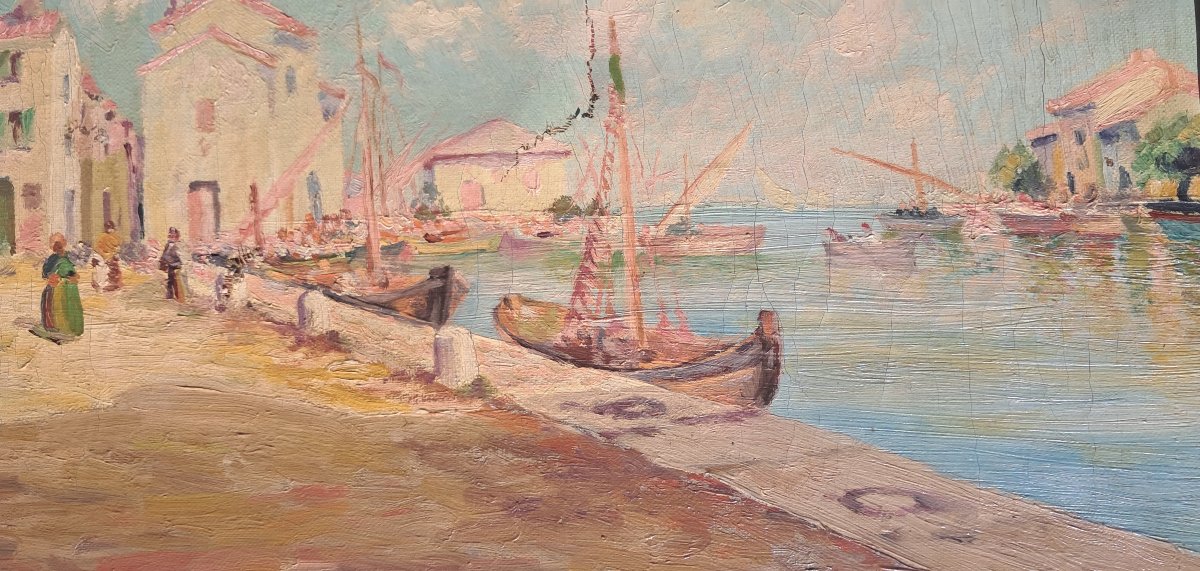Painting Buy Henry Malfroy Martigues Provence Impressionnist-photo-3