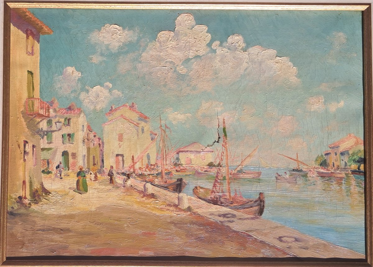 Painting Buy Henry Malfroy Martigues Provence Impressionnist-photo-4