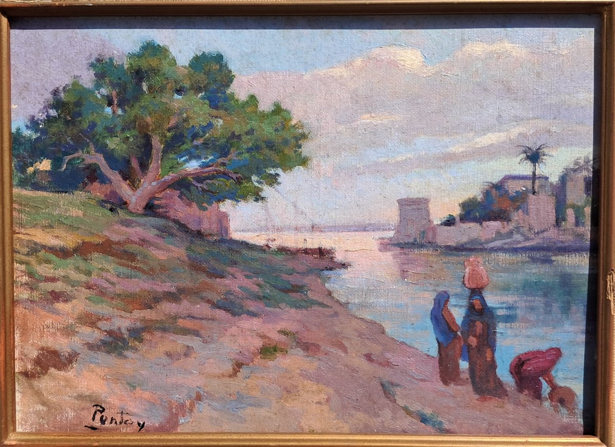 Tableau orientaliste Henri PONTOY Maroc Egypte Algérie Tunisie Huile sur toile Orientalisme -photo-2