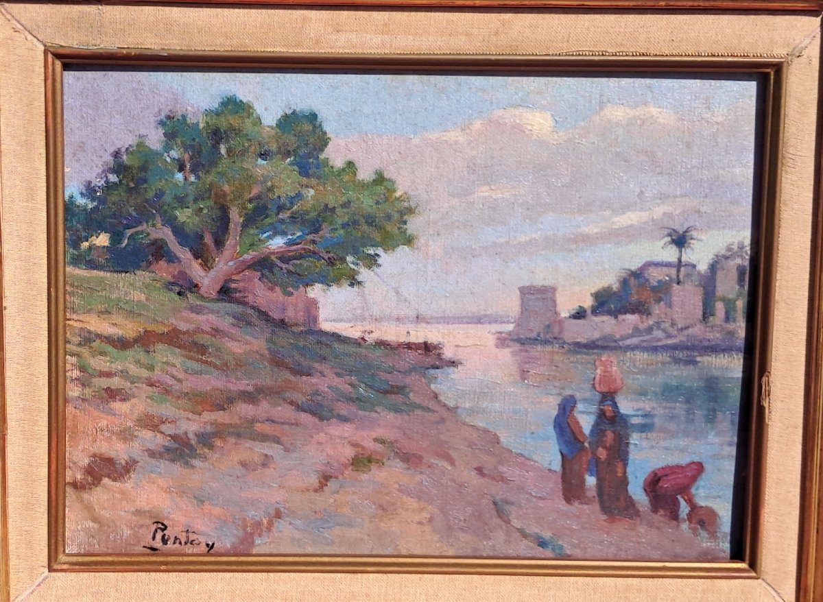 Tableau orientaliste Henri PONTOY Maroc Egypte Algérie Tunisie Huile sur toile Orientalisme -photo-3