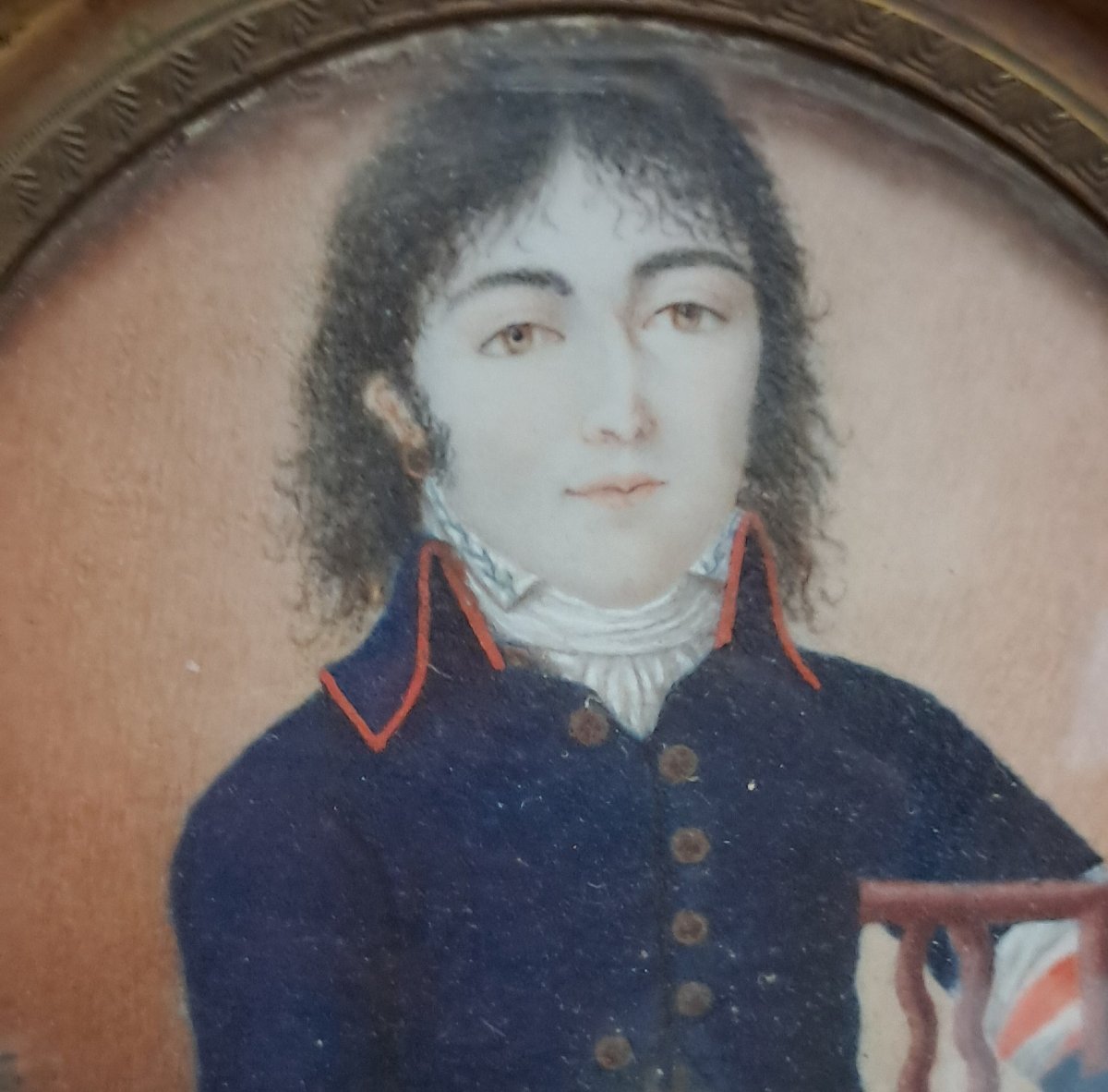 Miniature XVIIIe Century Young Men Military Empire 1795 - 1800-photo-4