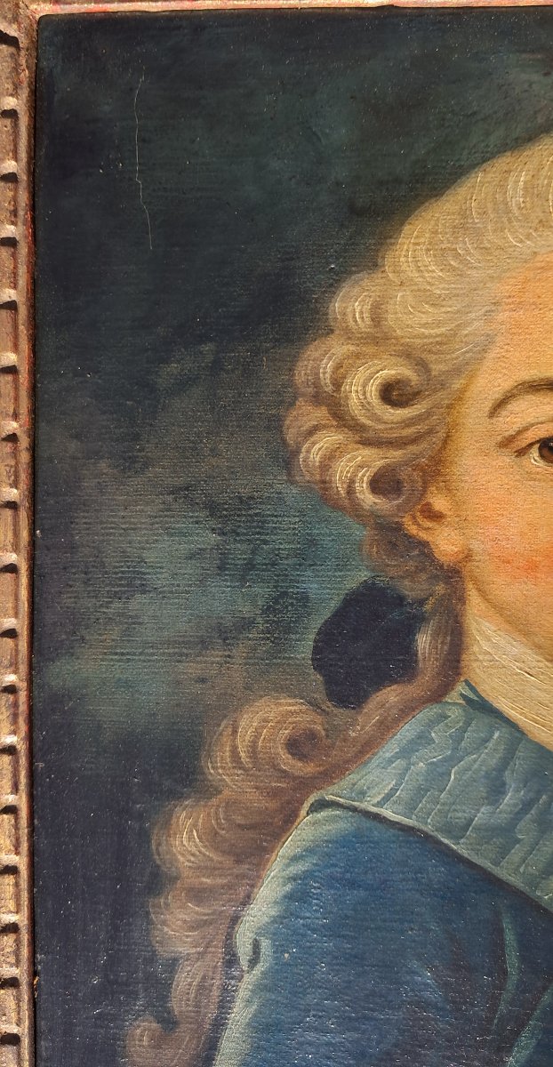 Portrait XVIIIe 18e Noble Noblesse Comte de PROVENCE Louis XV BOURBON DROUAIS Tableau Louis XVI-photo-2
