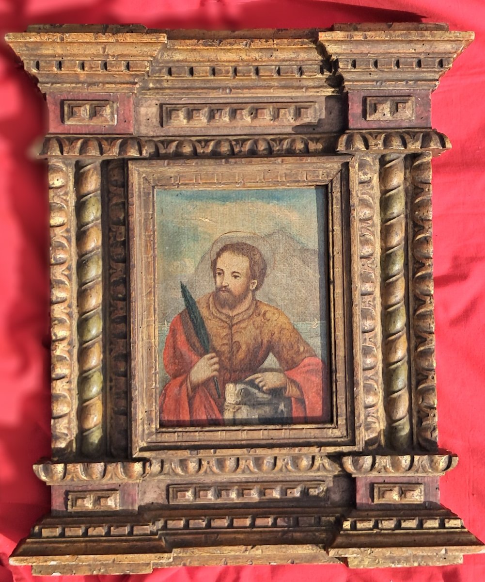 Portrait XVIIe Saint Pierre Big Frame XIXe Style XVIe