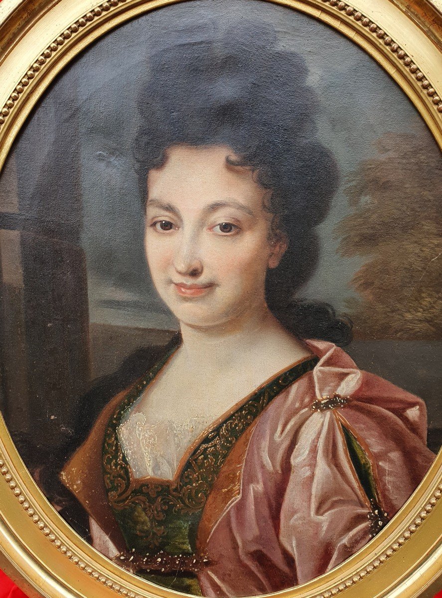 Portrait De Femme, Dame De Qualité XVIIe 17e Louis XIV-photo-2