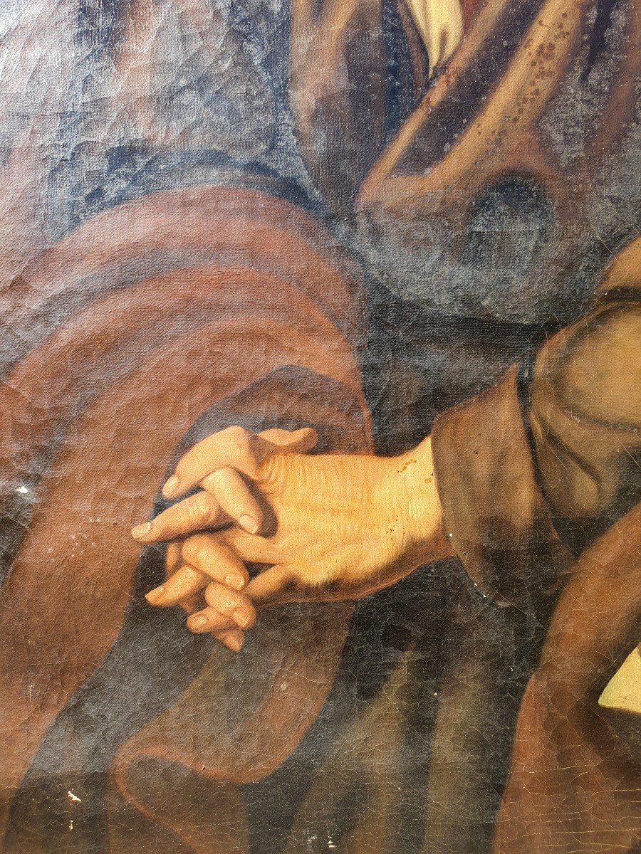 Imposant Tableau Religieux Saint Pierre XVIIIe 18e Ribera (suiveur de)-photo-3