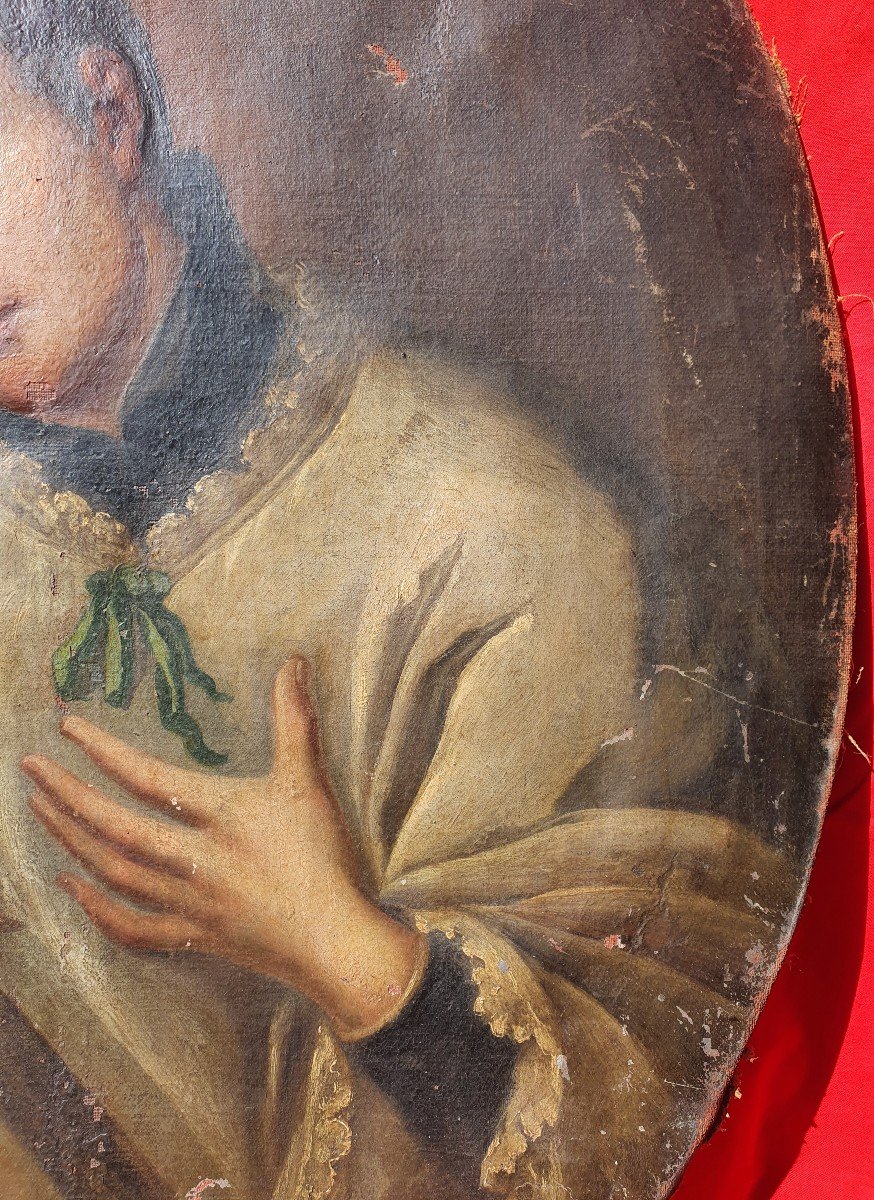 Large Religious Portrait Saint-louis De Gonzague Jésuites 17th - 18th-photo-1
