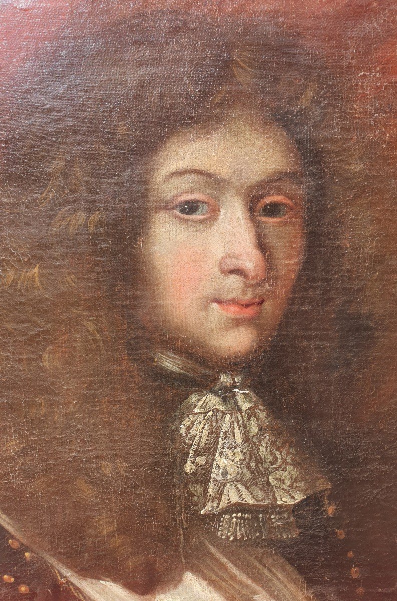 Portrait De Monsieur Frère Du Roi Louis XIV (présumé de) XVIIe 17e Philippe d'Orléans-photo-3