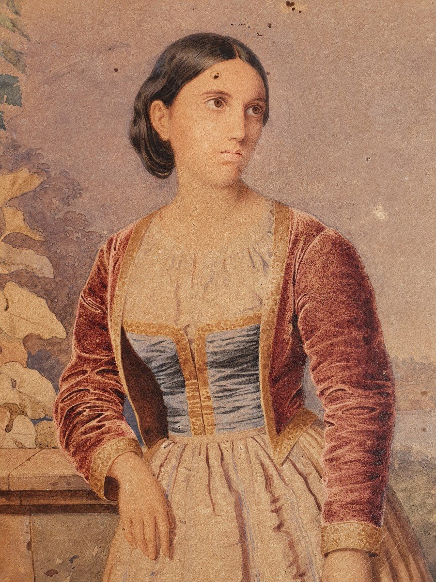 Portrait Of Adelaide Of Hasbourg-lorraine, Queen Of Sardinia, House Of Savoy, F. Pietrocola-photo-2