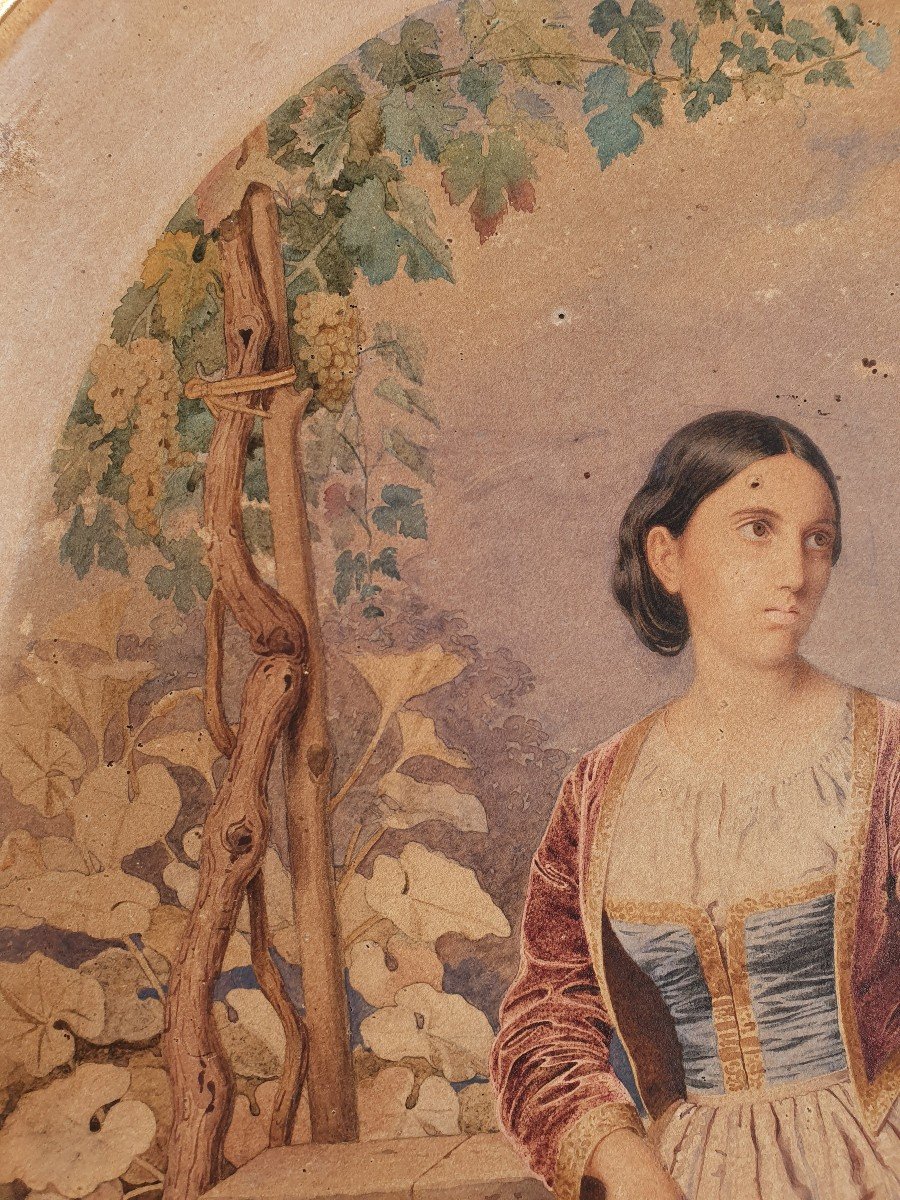 Portrait D’Adélaïde De Hasbourg-Lorraine, Reine De Sardaigne, Maison De Savoie, F. Pietrocola -photo-1