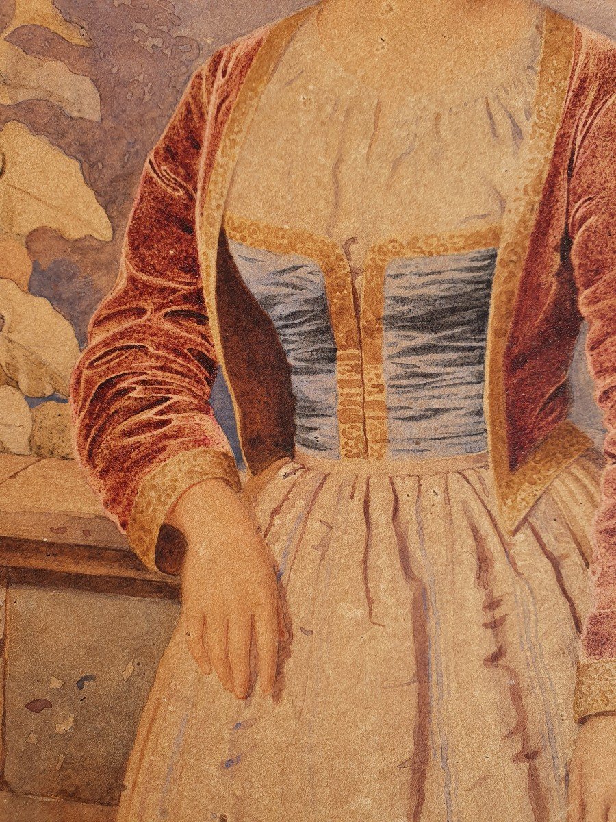 Portrait D’Adélaïde De Hasbourg-Lorraine, Reine De Sardaigne, Maison De Savoie, F. Pietrocola -photo-4