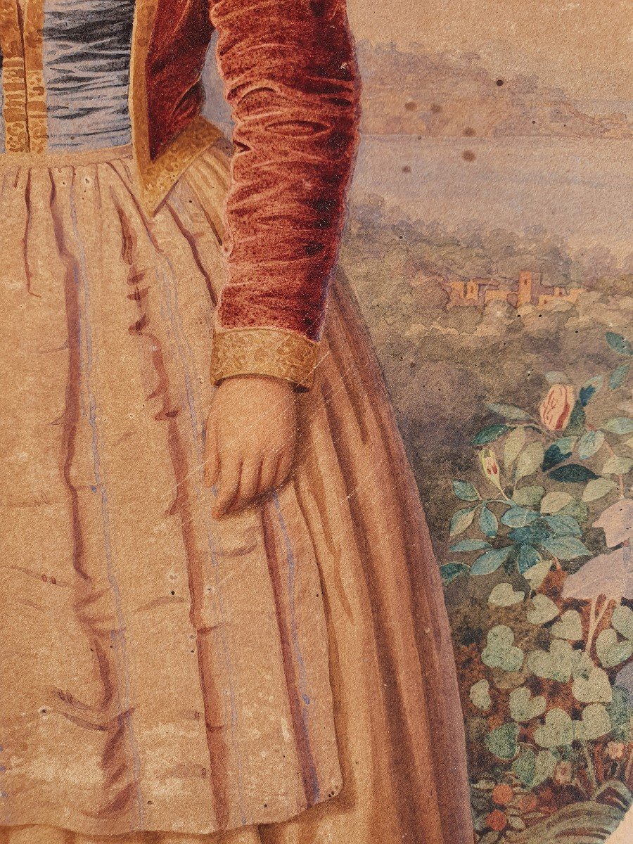 Portrait D’Adélaïde De Hasbourg-Lorraine, Reine De Sardaigne, Maison De Savoie, F. Pietrocola -photo-6