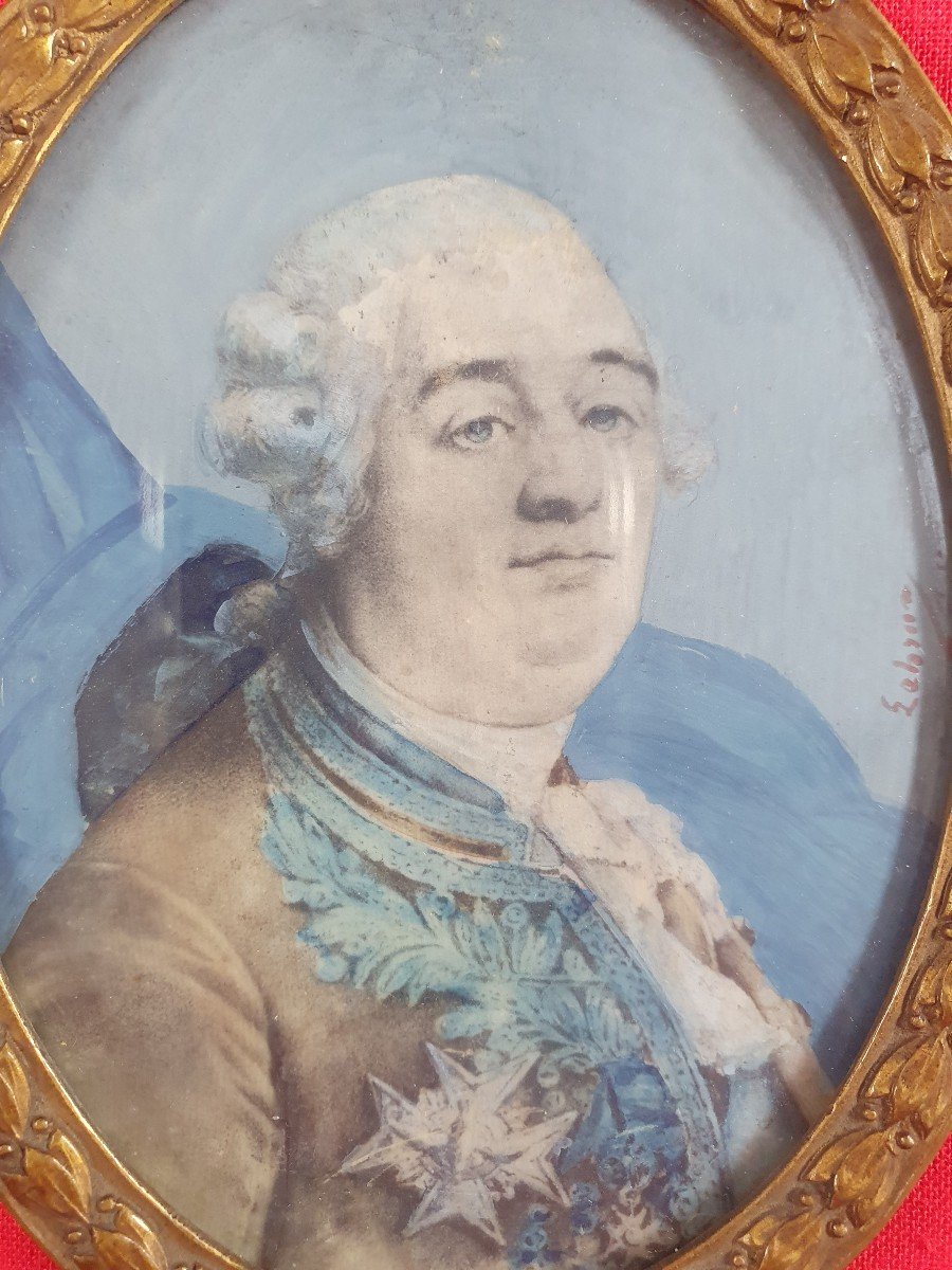 Portraits Du Roi Louis XVI Et De La Reine Marie-Antoinette, Miniature Sur Ivoire Signée-photo-4