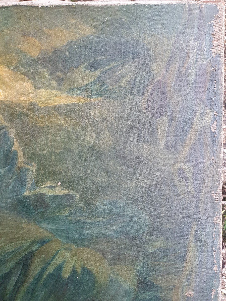 Huile Sur Toile Signée Léo Lélée 1ere Guerre Mondiale , Poilu 1914-1918-photo-4
