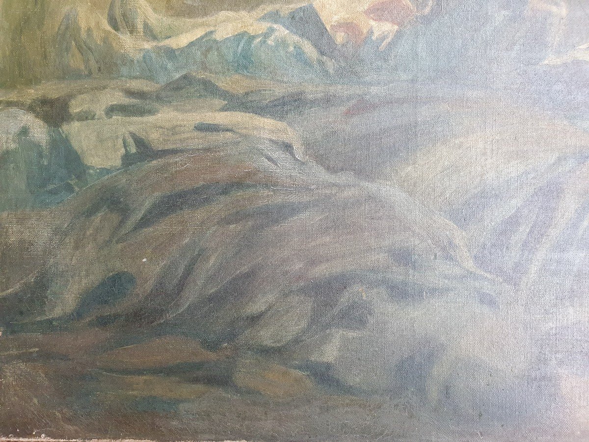 Huile Sur Toile Signée Léo Lélée 1ere Guerre Mondiale , Poilu 1914-1918-photo-2