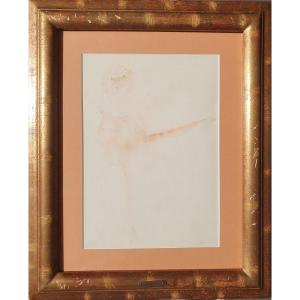 Dessin Aquarelle Original Double Face De Leonor Fini (1908-1996) Ballerine 