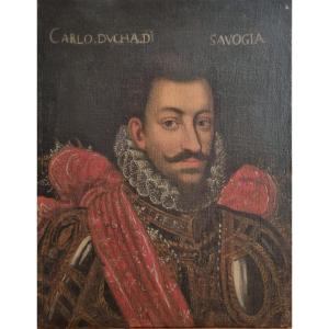 Portrait De Charles-emmanuel 1er (1562-1630) Duc De Savoie Prince De Piémont Pantoja De La Cruz XVIIe