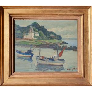 Tristan Island Bay Of Douarnenez André Strauss (1885-1975) Marine Brittany