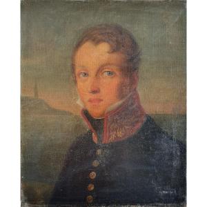 Portrait De Jeune Officier, Ecole Française Du Début Du XIXe Siècle, Napoléon 1er