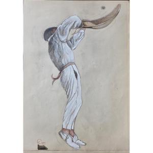 Tableau Joueur de pelote basque, Pelotari XXe