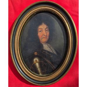 Portrait Of King Louis XIV (1639-1715) 18th Century Hyacinthe Rigaud (follower Of)
