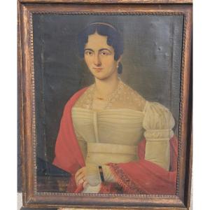 Portrait Of A Young Woman, First Empire, Napoleon I, Noble, Nobility, Bourgeoisie, Empire Setting, Jewelry  