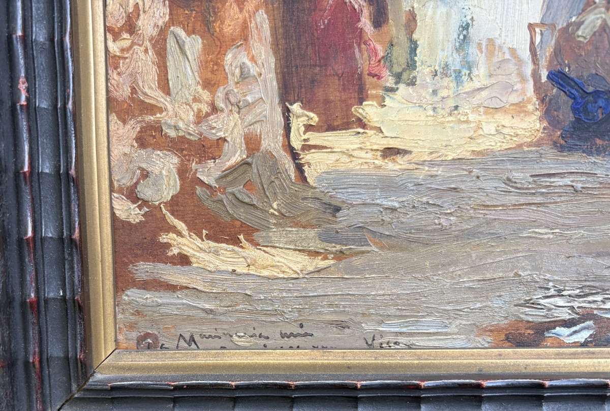 Ludovico Cavaleri Street Scene In Chioggia-photo-3
