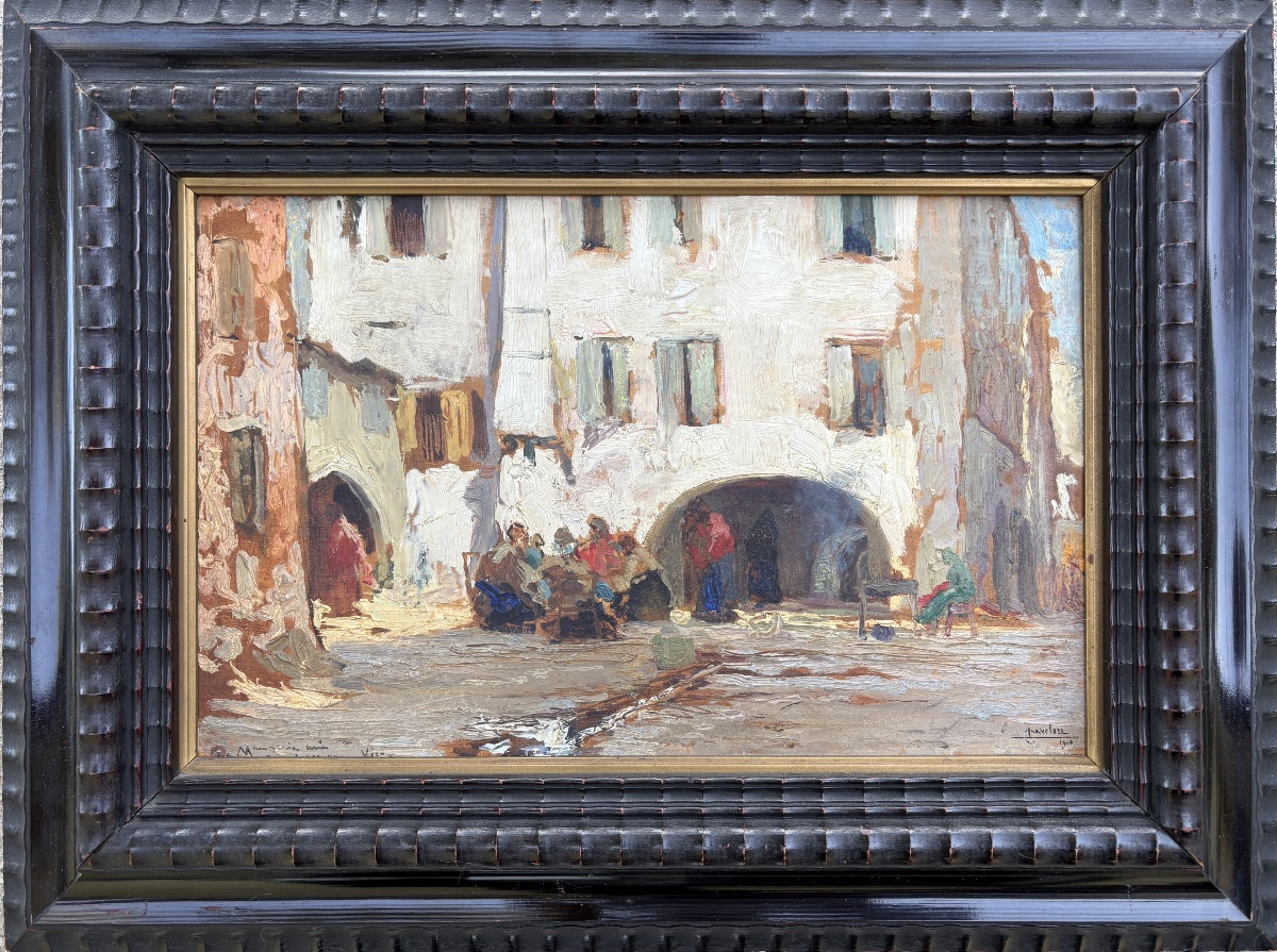 Ludovico Cavaleri Street Scene In Chioggia