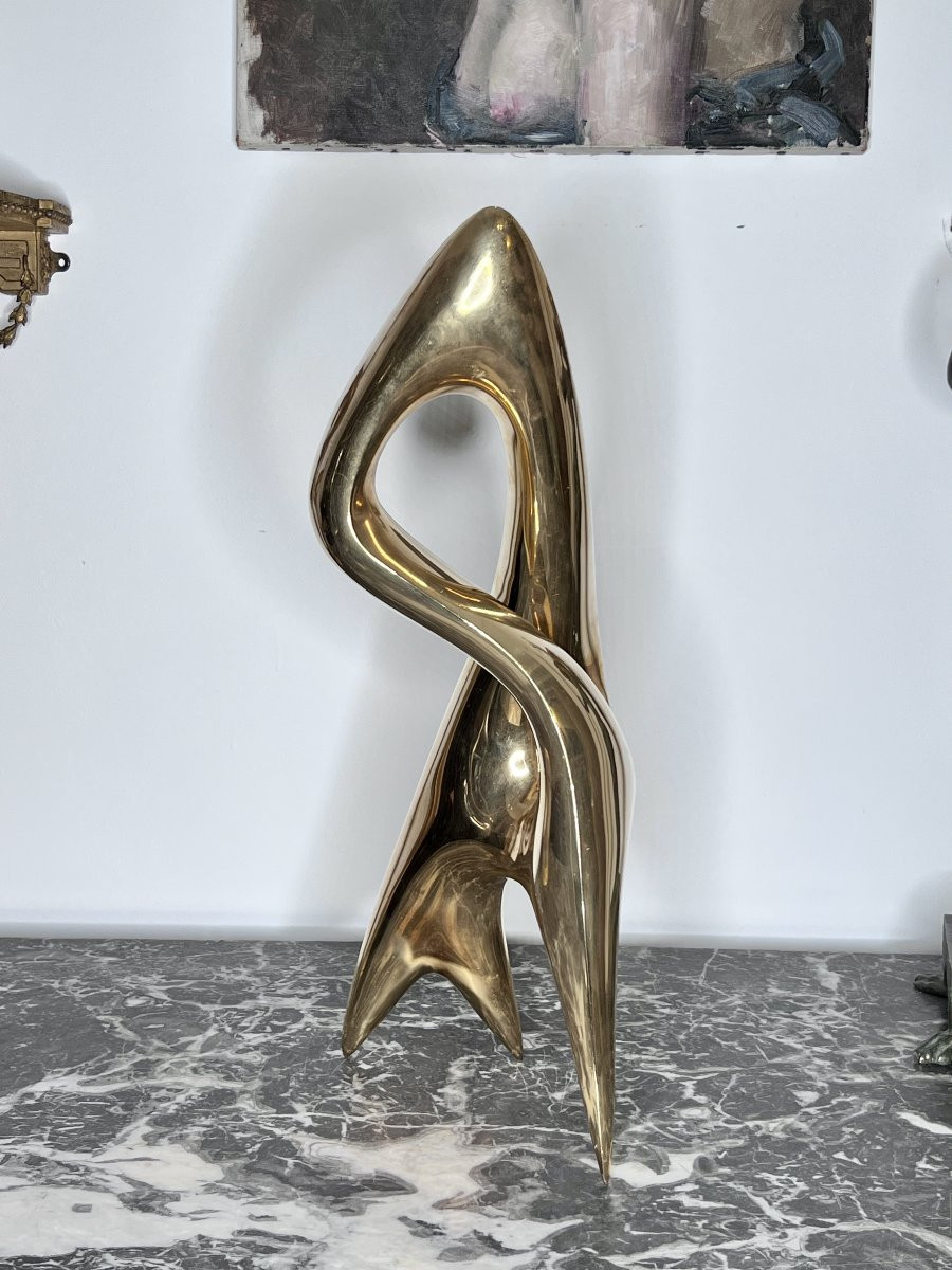 ANTOINE PONCET SCULPTURE EN BRONZE "NOEUD LUMINEUX"-photo-2