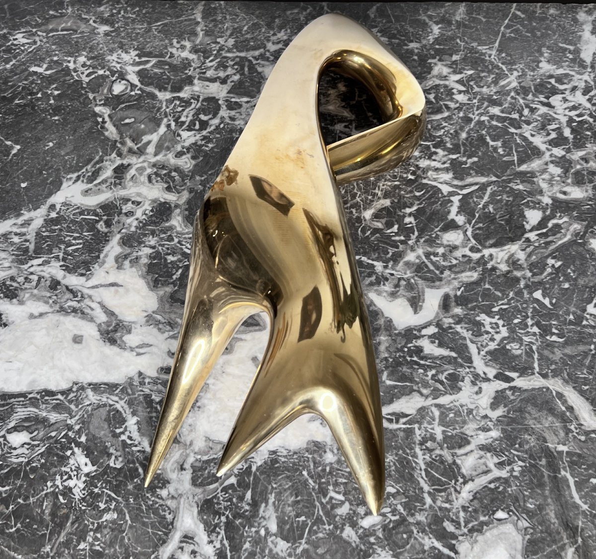 ANTOINE PONCET SCULPTURE EN BRONZE "NOEUD LUMINEUX"-photo-3