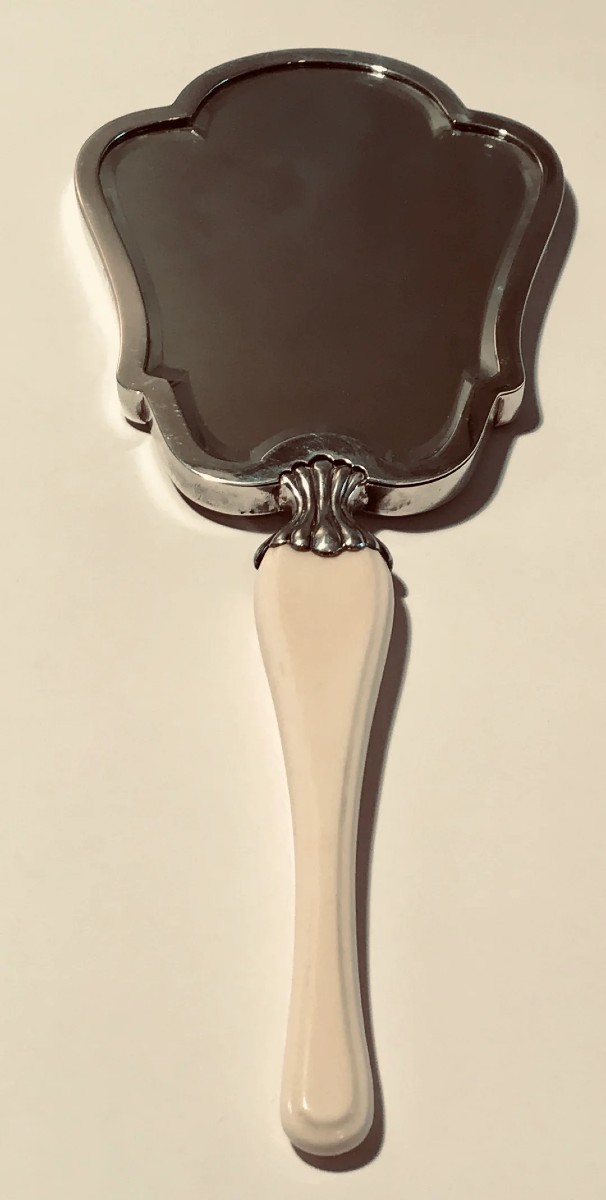 Miroir italien en argent, Fratelli Cacchione, Milan, milieu du 20e siècle