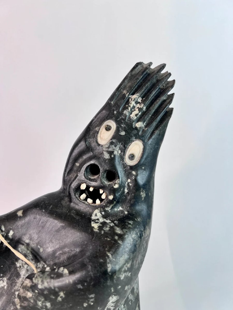 Judas Ullulaq, Sculpture Of An Inuit Shaman Capturing A Spirit-photo-4