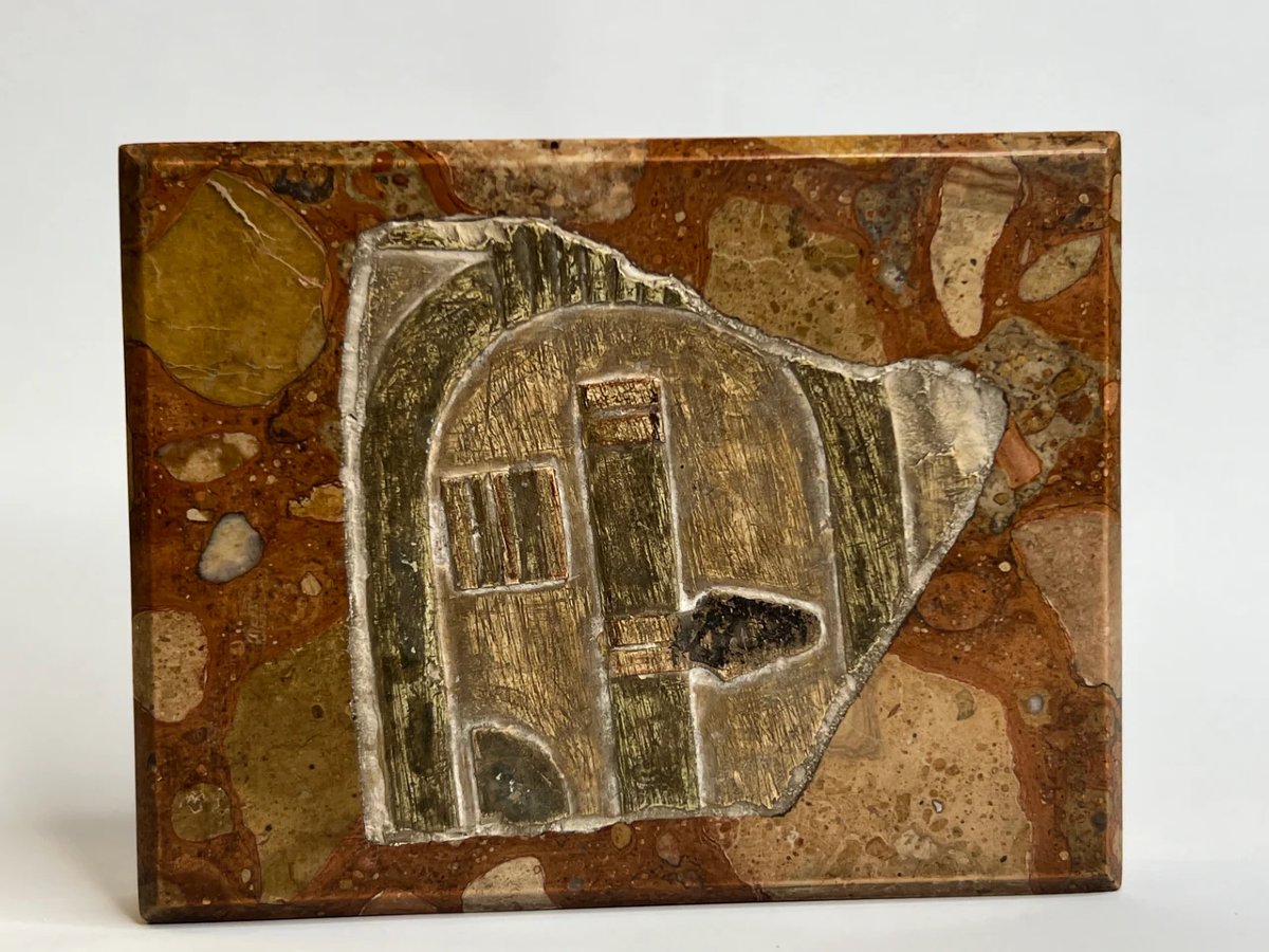FRAGMENT DE RELIEF ÉGYPTIEN EN PIERRE CALCAIRE PEINTE-photo-1