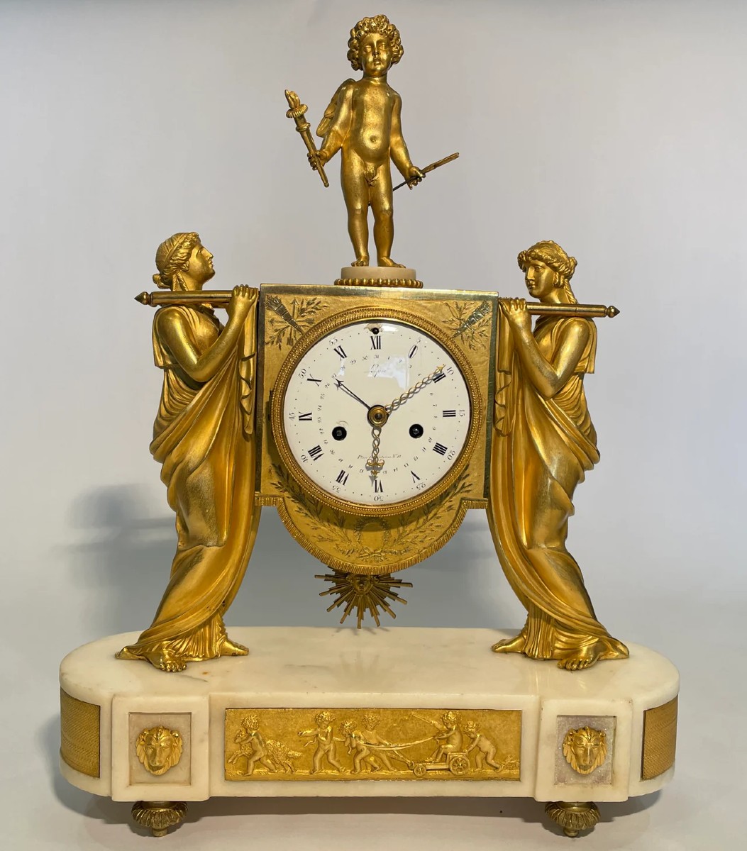 Pendule de cheminée néoclassique de Jean Antoine Lépine
