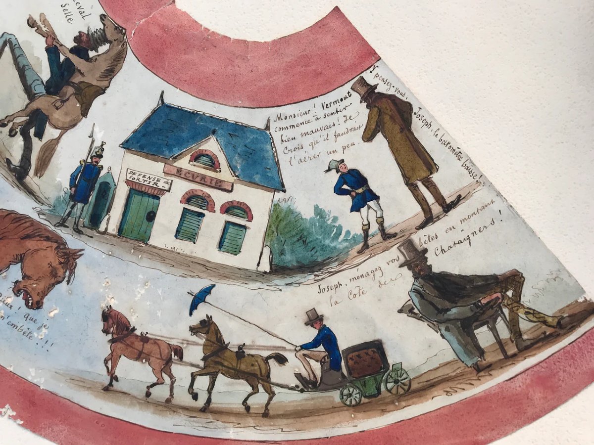 Carle Vernet ( dans le goût de )Dessin de projet pour un abat-jour-photo-2