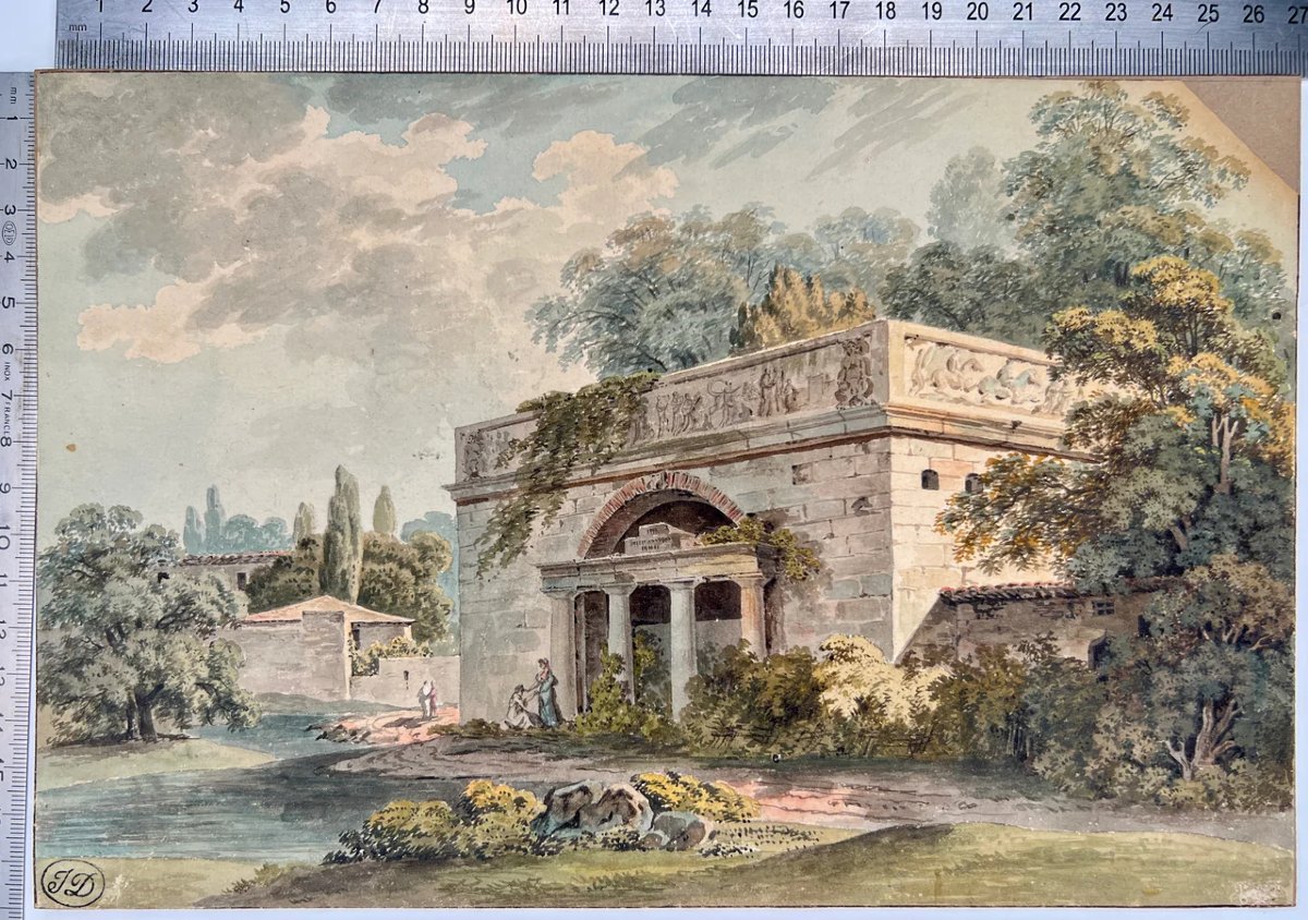 Aquarelle d&#039;un temple romain-photo-2