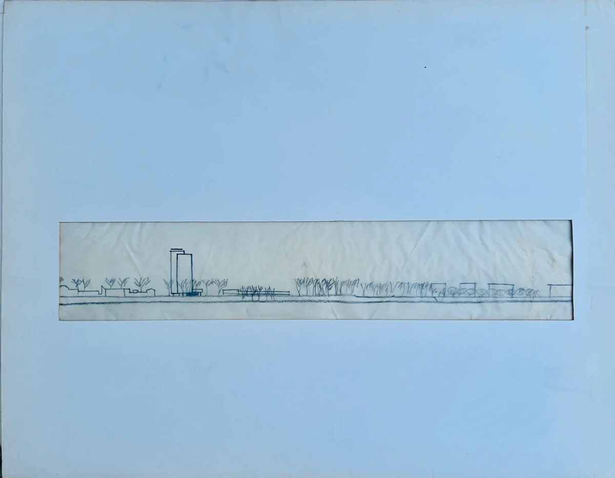 Projet d'élégants dessins pour la construction d'une tour sur une île en 1963-photo-5