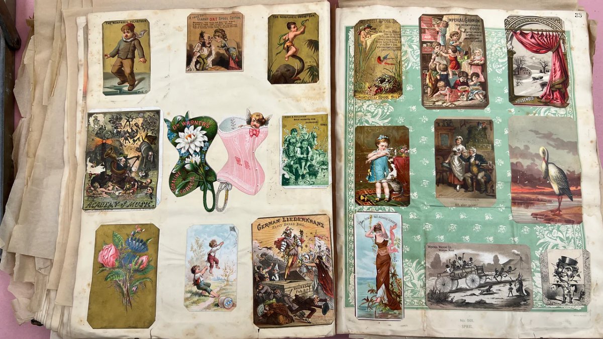 Grand album de cartes commerciales américaines victoriennes-photo-2