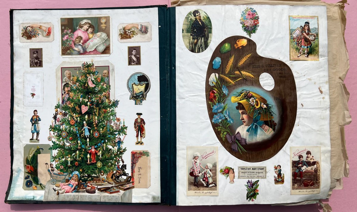 Grand album de cartes commerciales américaines victoriennes