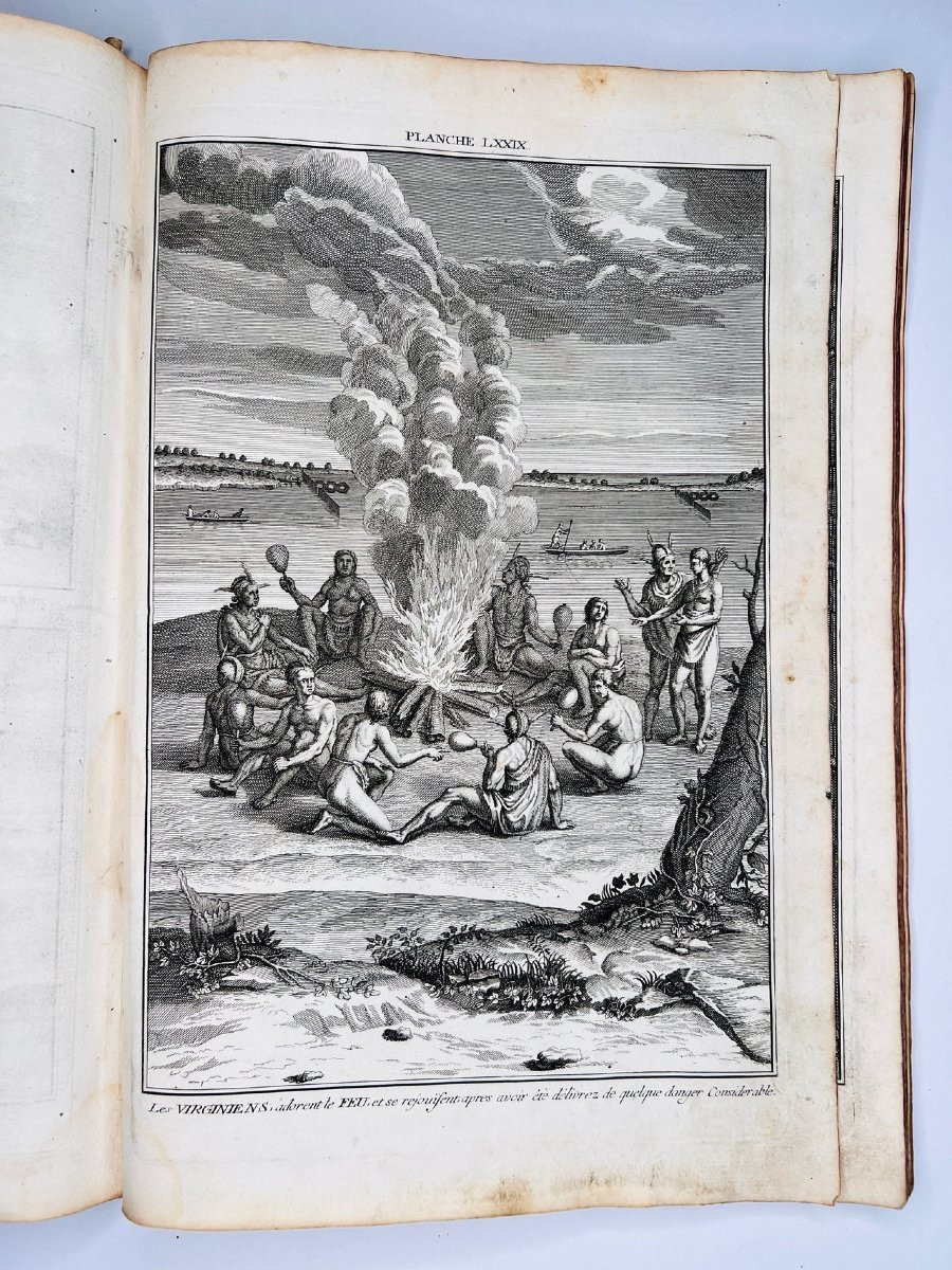 Rituels des Amérindiens 1746 Estampes originales-photo-4