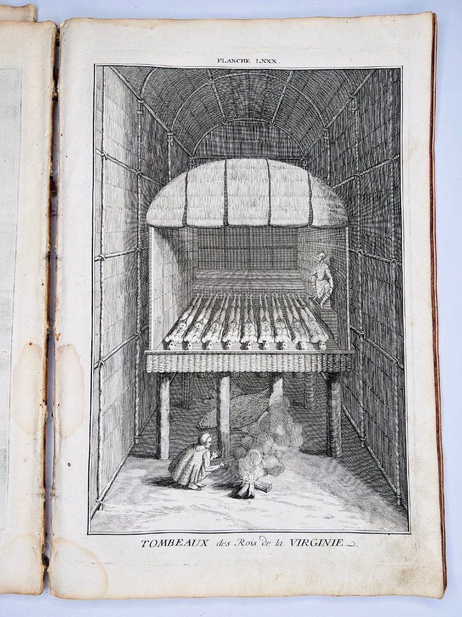 Rituels des Amérindiens 1746 Estampes originales-photo-5