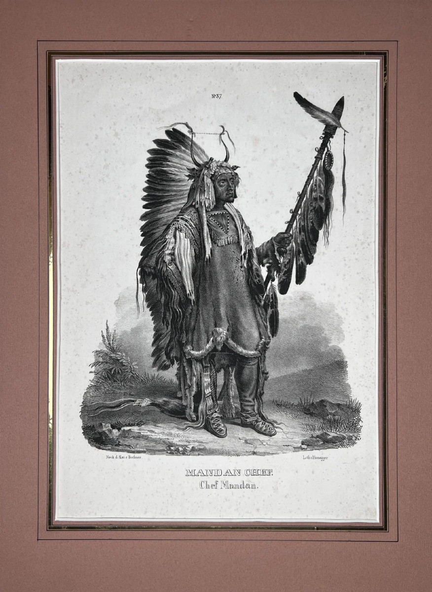 Karl Bodmer - Chef Mandan
