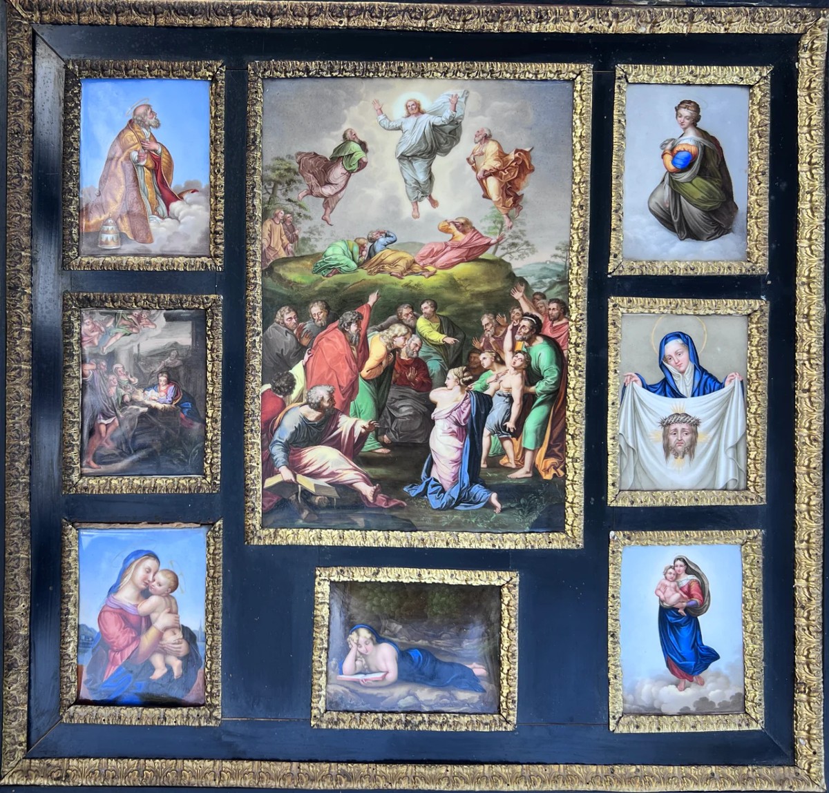 Plaques rectangulaires en porcelaine de Meissen d'après Raphaël