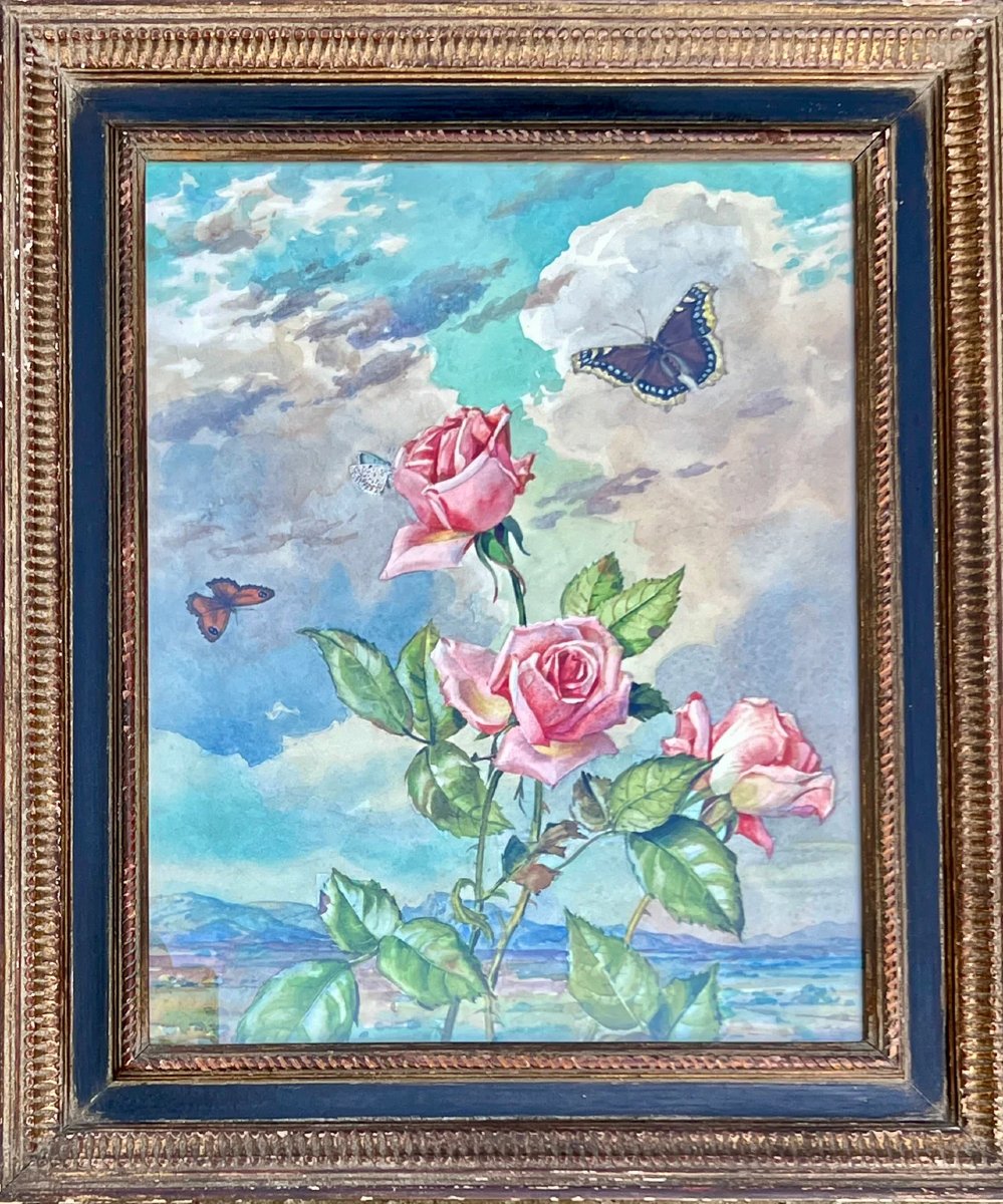 Andrey Avinoff Roses et papillons-photo-2