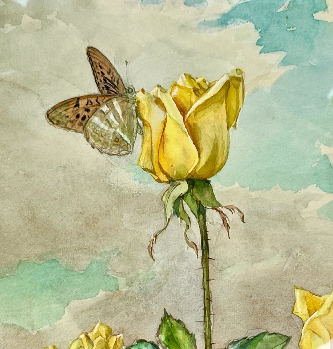 Andrey Avinoff Roses et papillons-photo-3