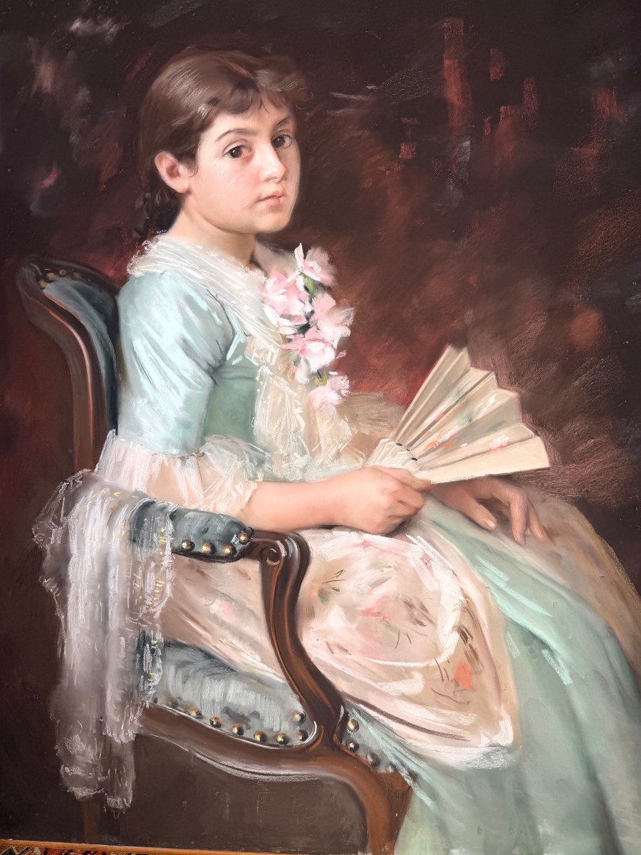 Jeune femme avec un éventail  