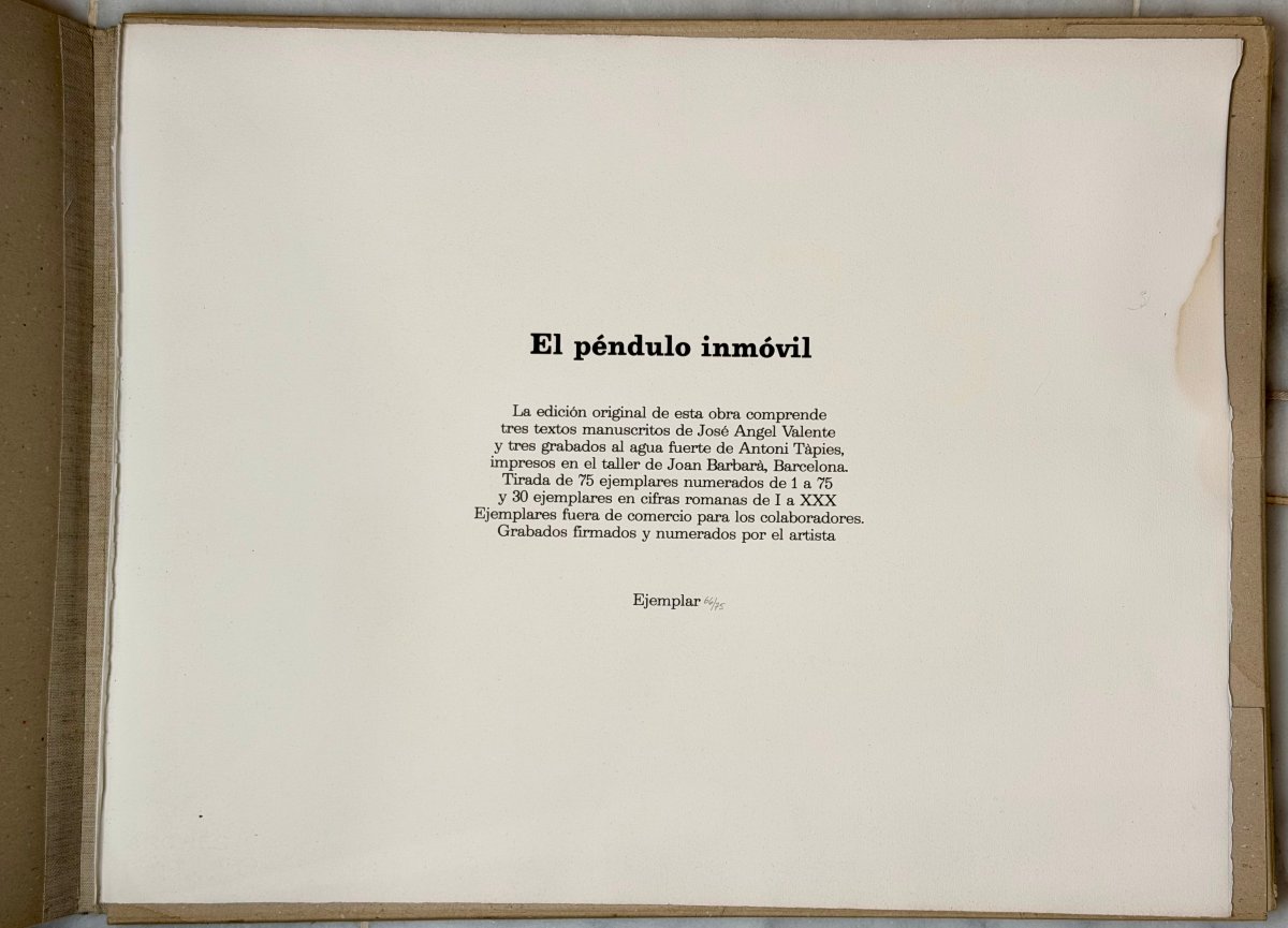El péndulo inmóvil Tapies, Antoni-photo-4